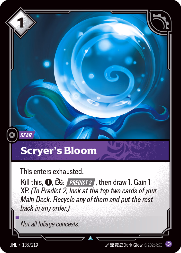Scryer's Bloom UNL-136/219 Riftbound card