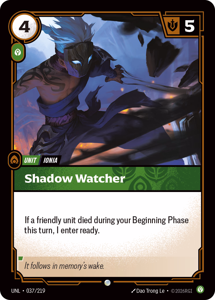 Shadow Watcher UNL-037/219 Riftbound card