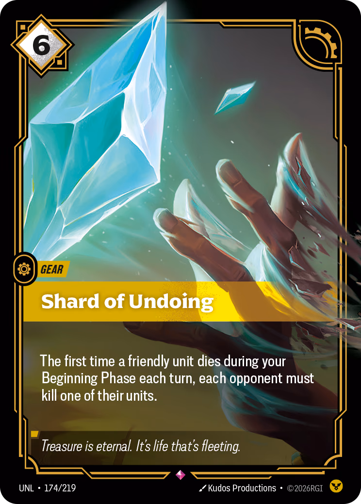 Shard of Undoing UNL-174/219 Riftbound card