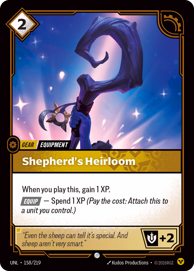 Shepherd's Heirloom UNL-158/219 Riftbound card