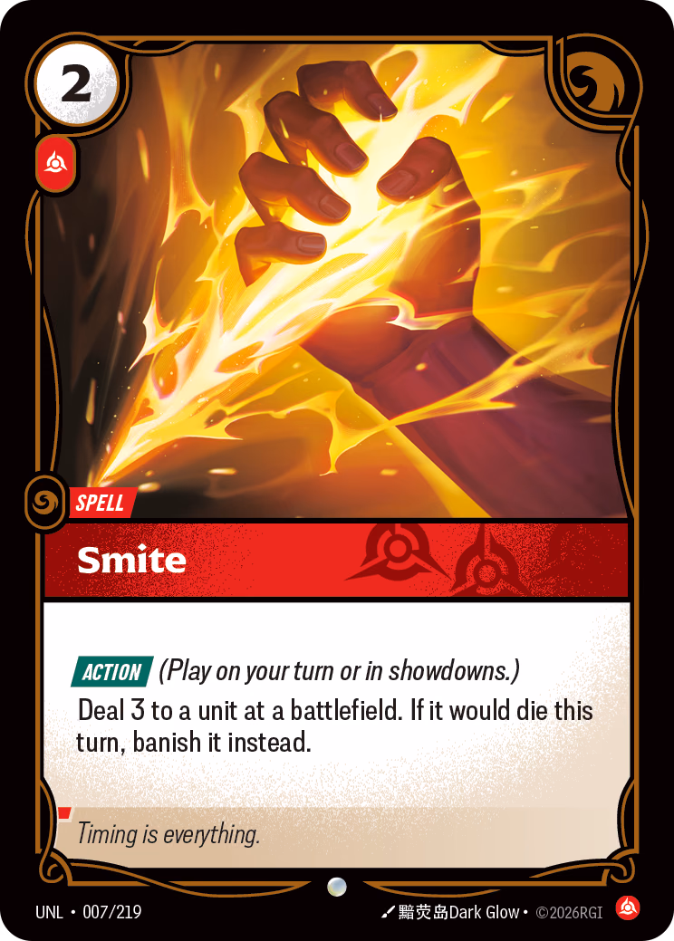 Smite UNL-007/219 Riftbound card