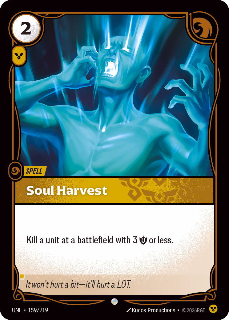 Soul Harvest UNL-159/219 Riftbound card