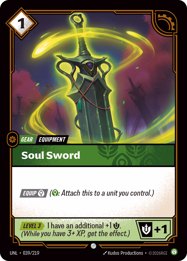 Soul Sword UNL-039/219 Riftbound card