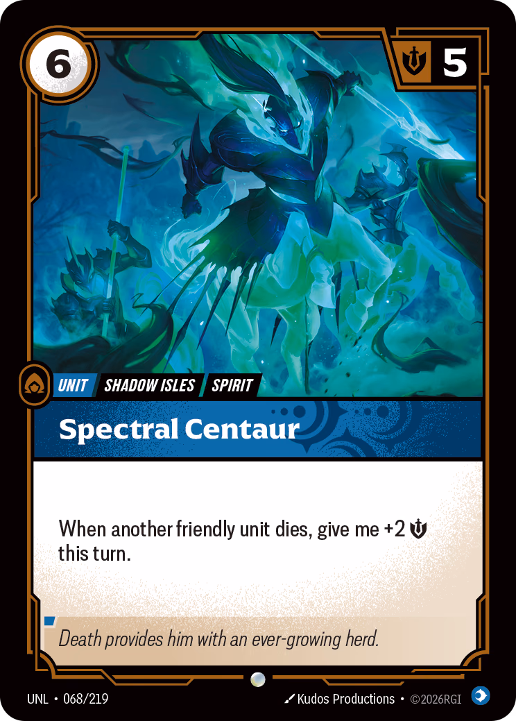 Spectral Centaur UNL-068/219 Riftbound card