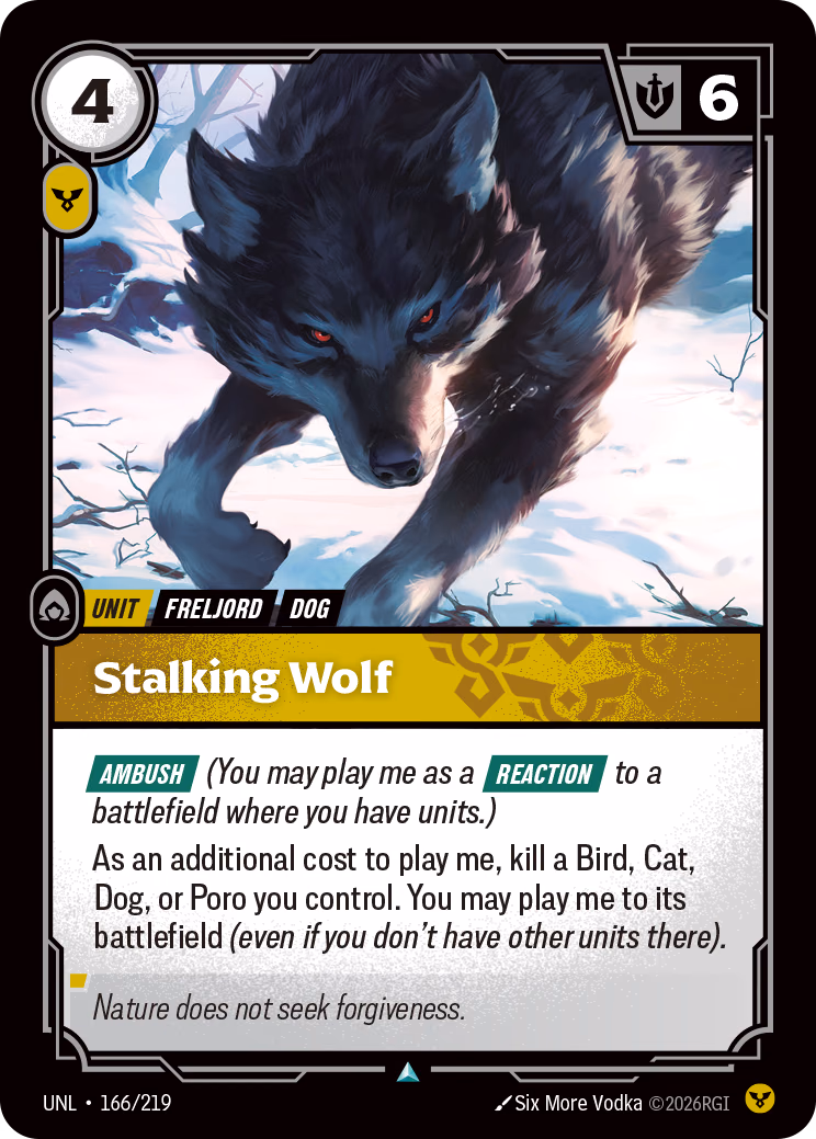 Stalking Wolf UNL-166/219 Riftbound card