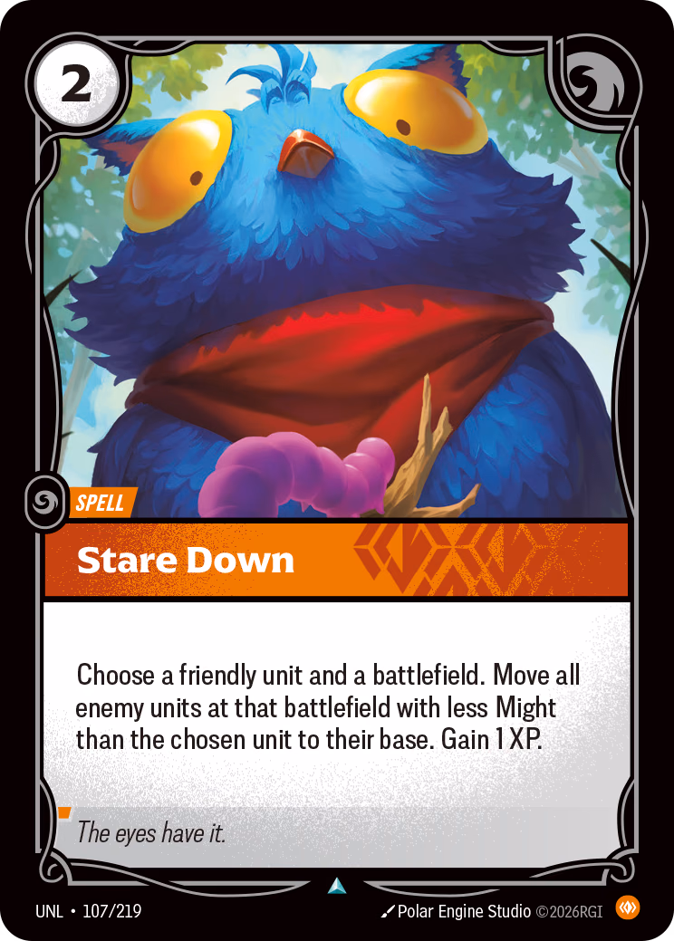 Stare Down UNL-107/219 Riftbound card