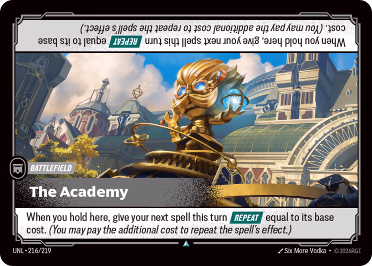 The Academy UNL-216/219 Riftbound card