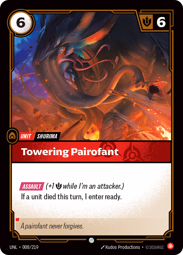 Towering Pairofant UNL-008/219 Riftbound card
