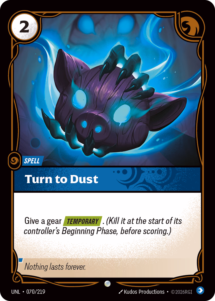 Turn to Dust UNL-070/219 Riftbound card