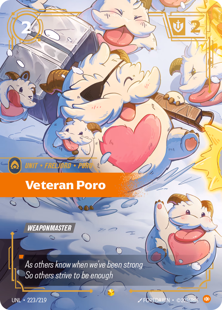 Veteran Poro UNL-223/219 Riftbound card