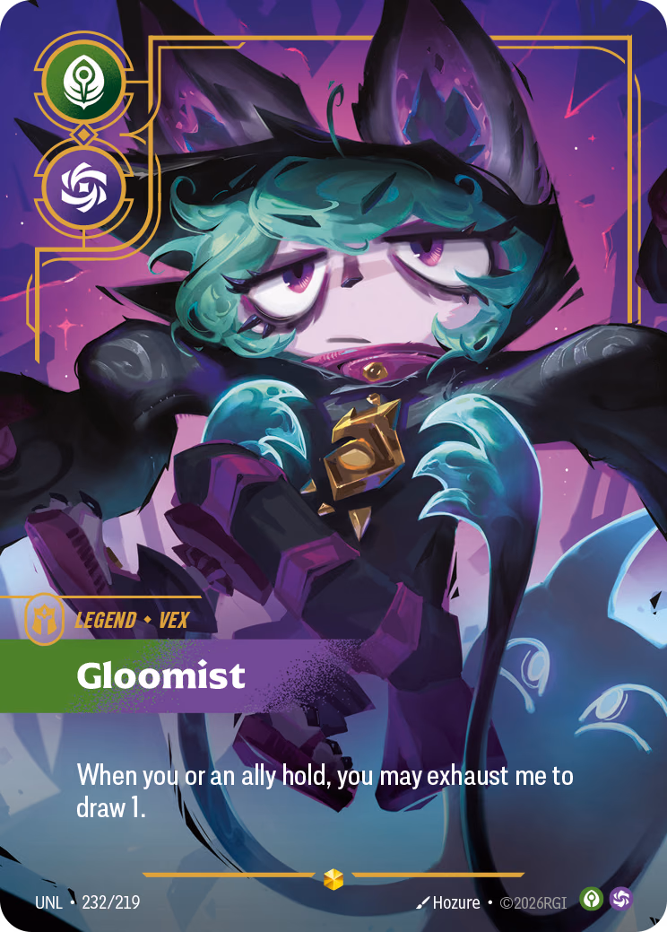 Vex, Gloomist UNL-232/219 Riftbound card