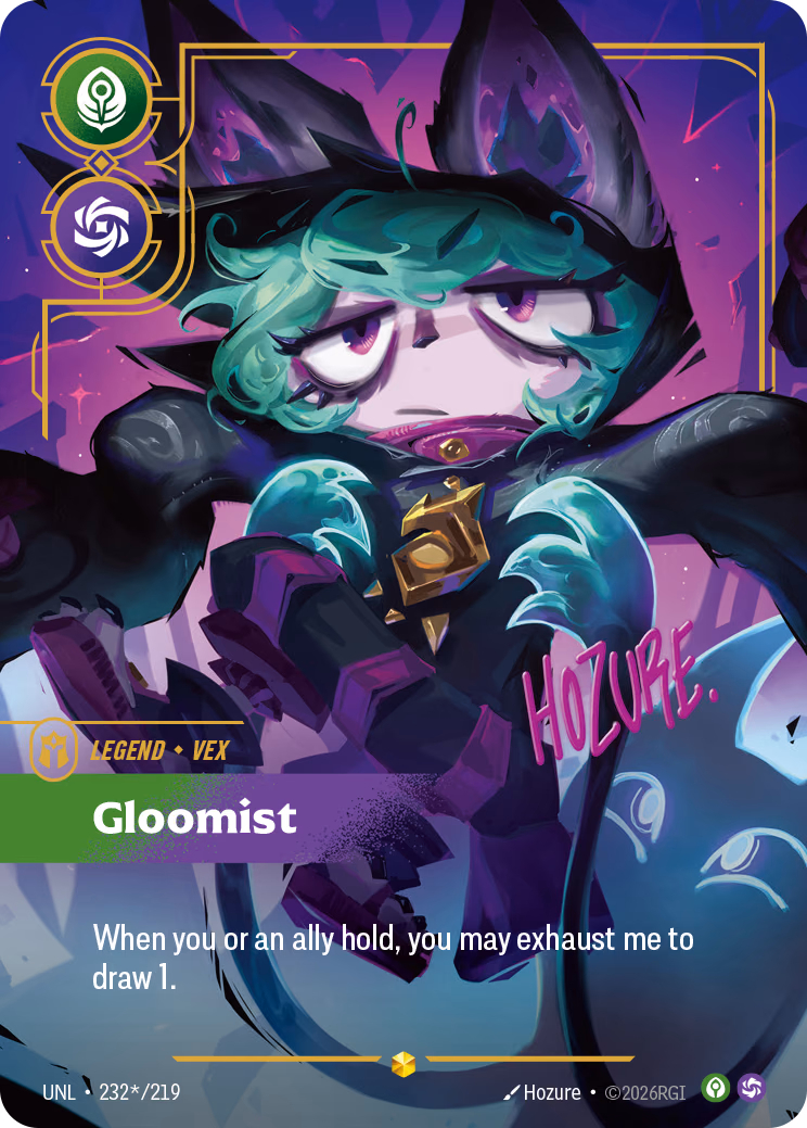 Vex, Gloomist UNL-232*/219 Riftbound card