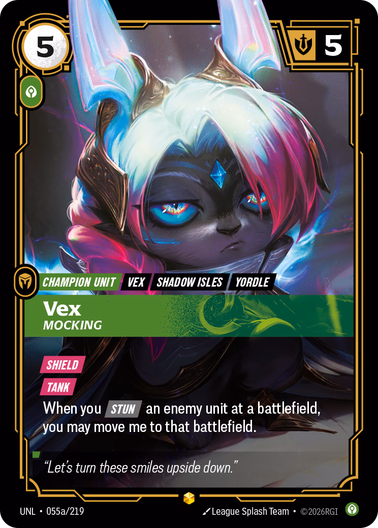 Vex, Mocking UNL-055a/219 Riftbound card