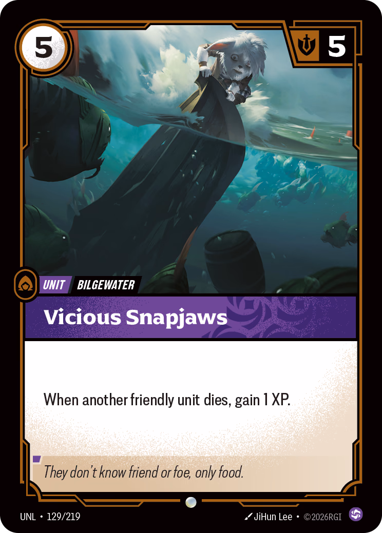 Vicious Snapjaws UNL-129/219 Riftbound card