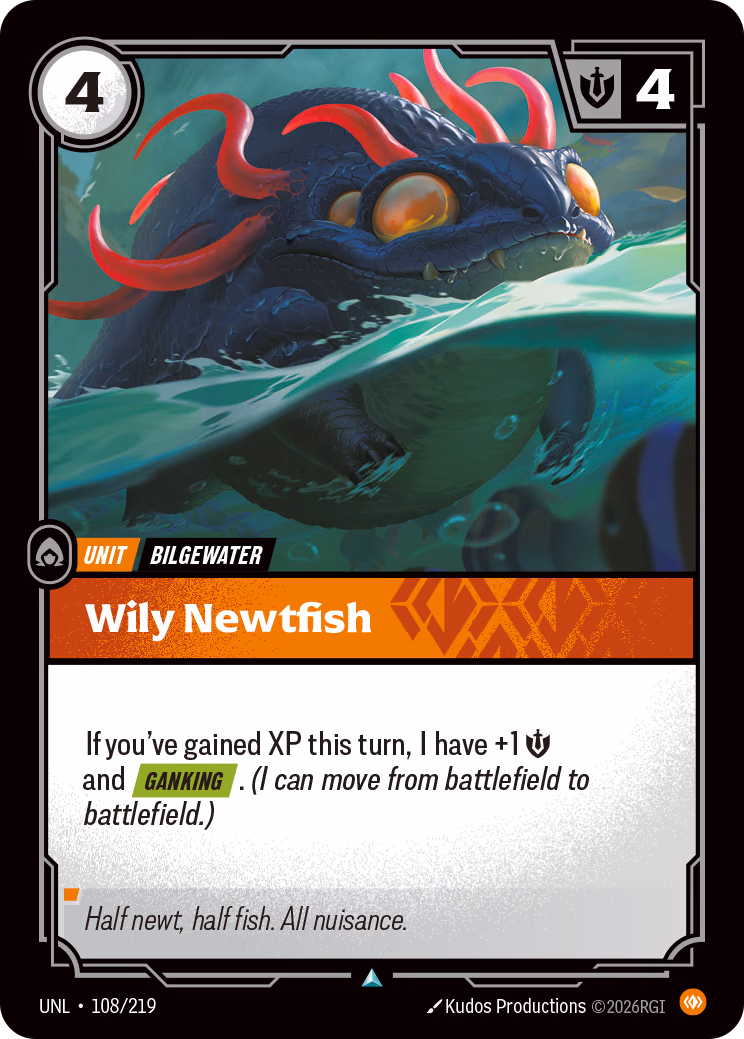 Wily Newtfish UNL-108/219 Riftbound card