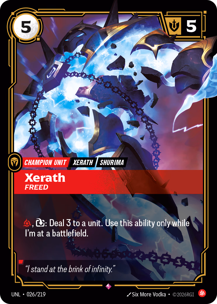 Xerath, Freed UNL-026/219 Riftbound card