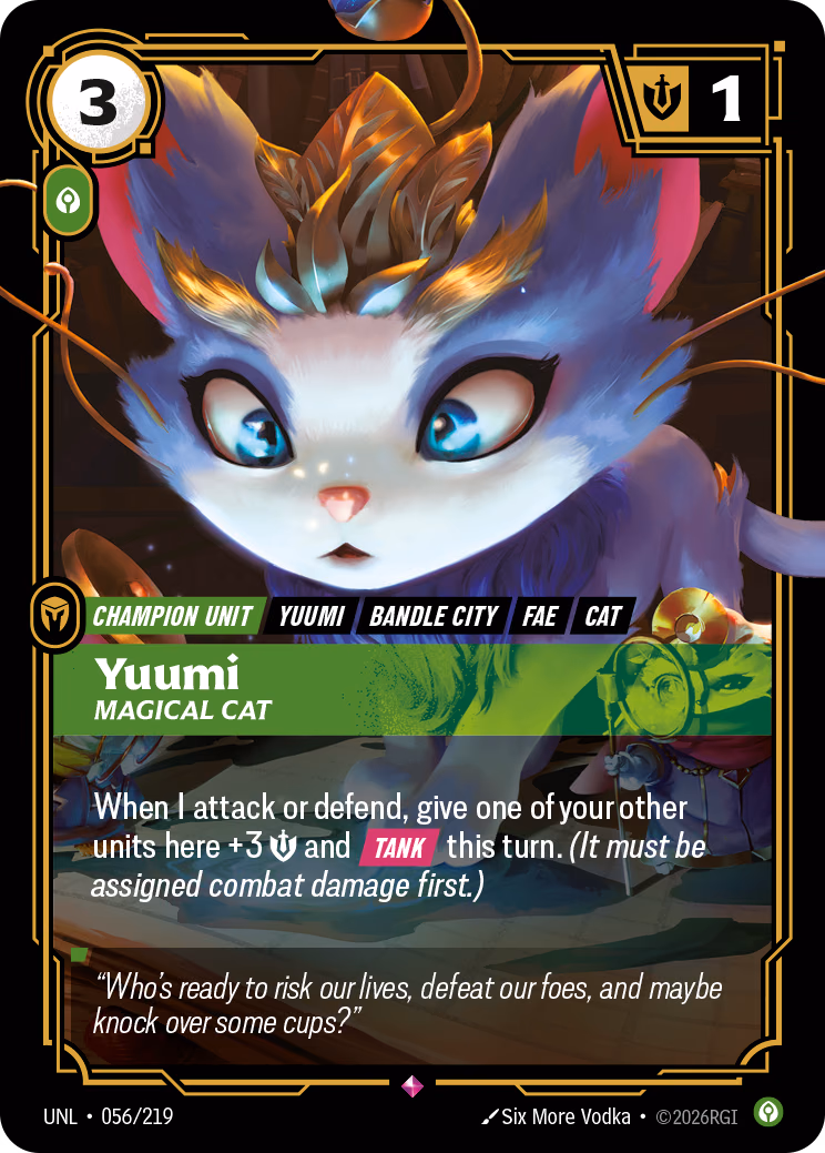 Yuumi, Magical Cat UNL-056/219 Riftbound card