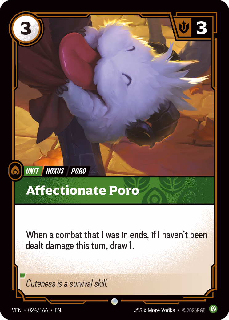 Affectionate Poro VEN-024/166 Riftbound card