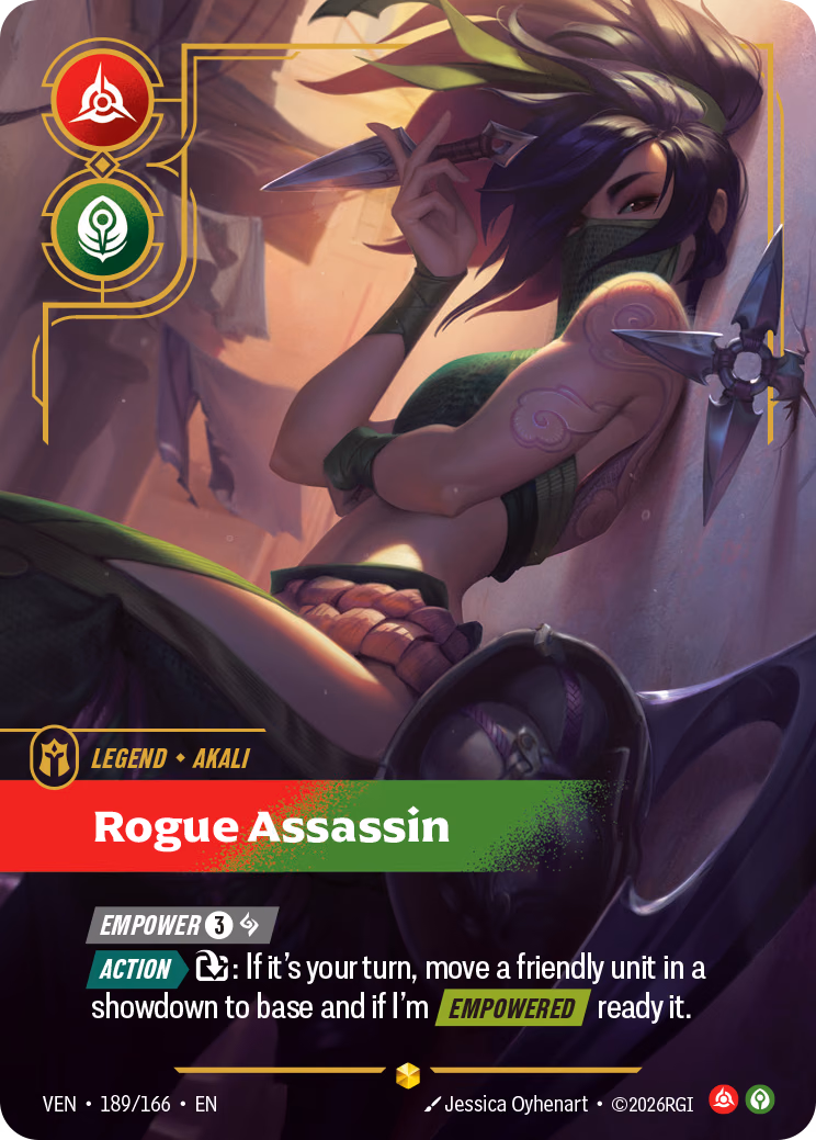 Akali, Rogue Assassin VEN-189/166 Riftbound card