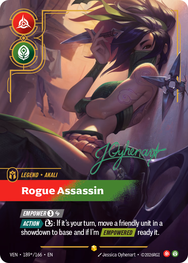 Akali, Rogue Assassin VEN-189*/166 Riftbound card