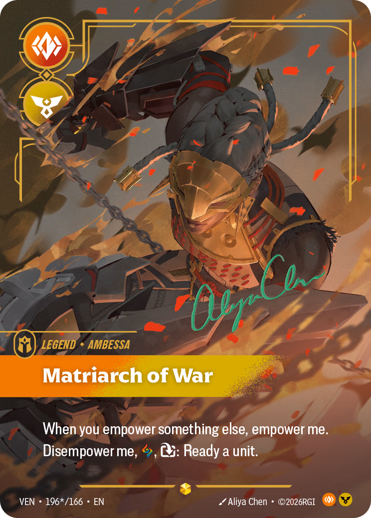 Ambessa, Matriarch of War VEN-196*/166 Riftbound card