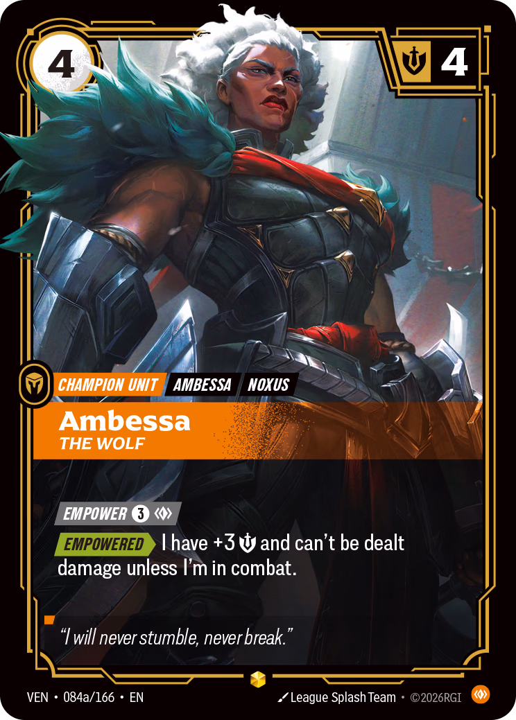 Ambessa, The Wolf VEN-084a/166 Riftbound card
