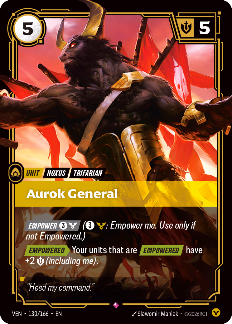Aurok General VEN-130/166 Riftbound card
