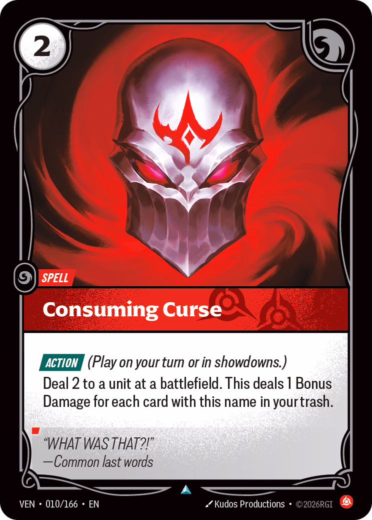 Consuming Curse VEN-010/166 Riftbound card