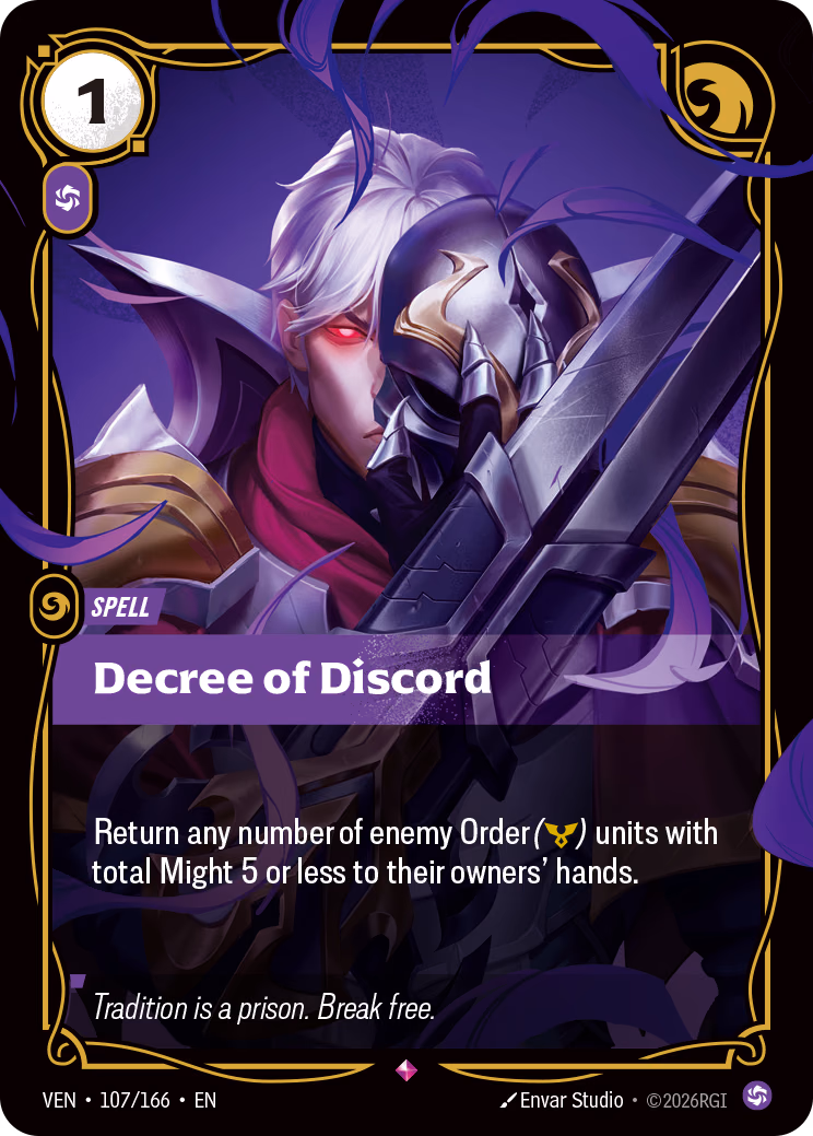 Decree of Discord VEN-107/166 Riftbound card