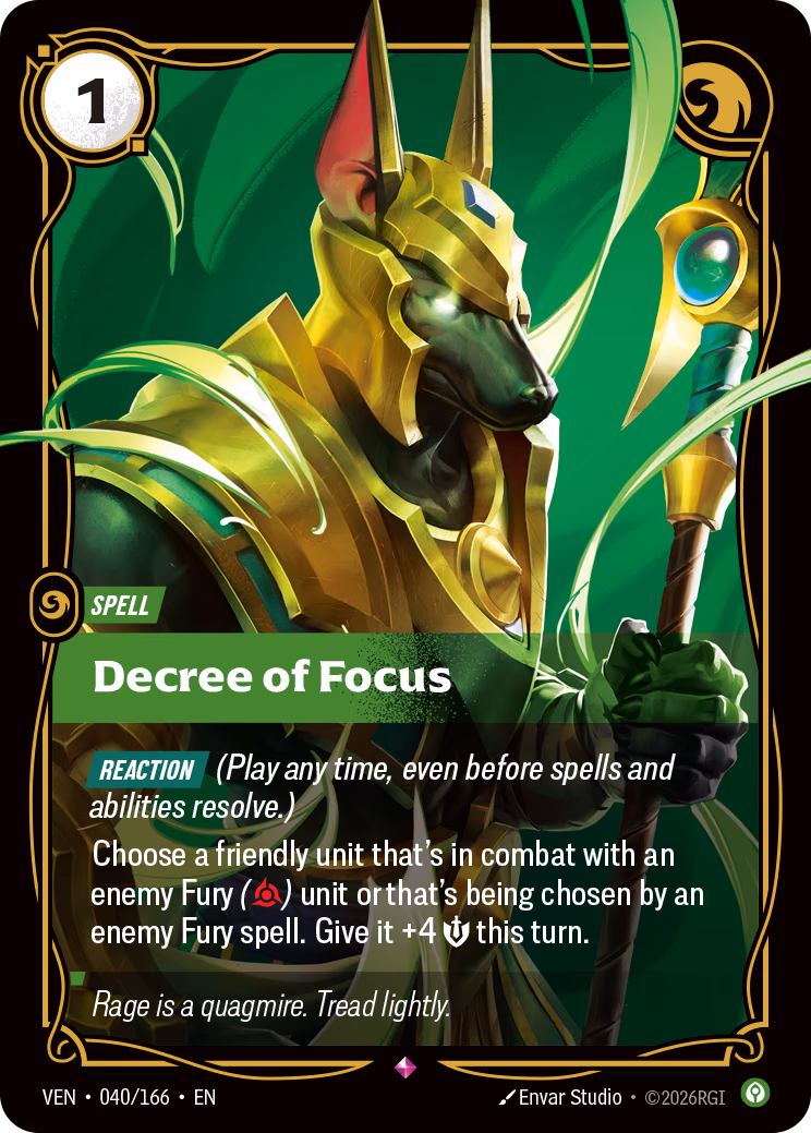 Decree of Focus VEN-040/166 Riftbound card