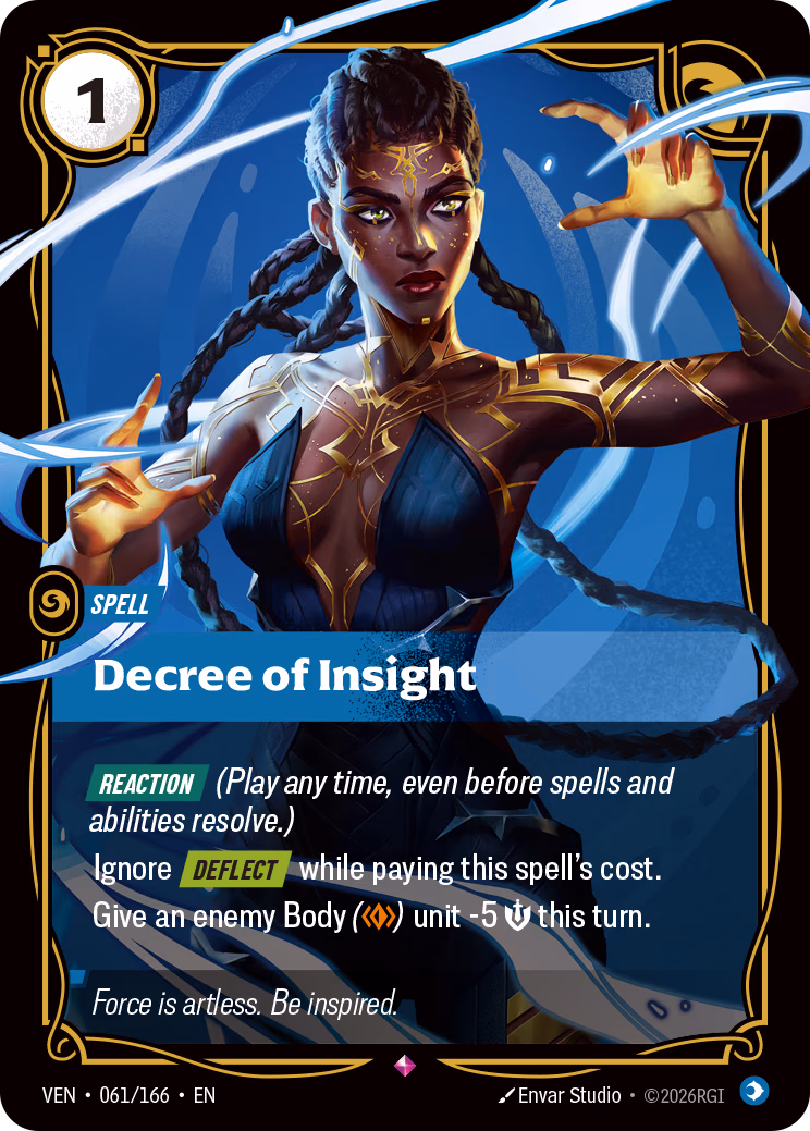 Decree of Insight VEN-061/166 Riftbound card