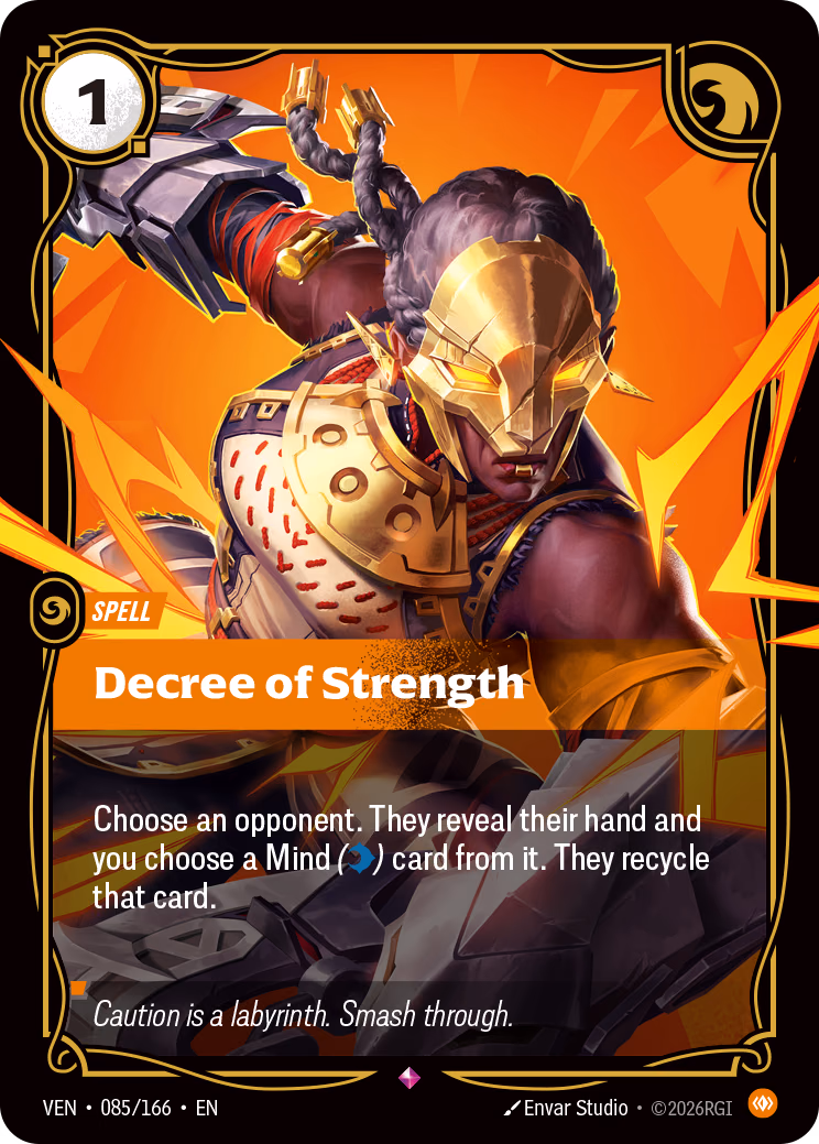 Decree of Strength VEN-085/166 Riftbound card