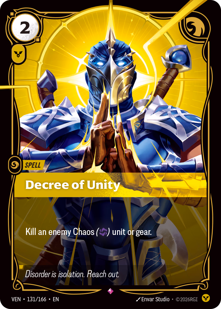 Decree of Unity VEN-131/166 Riftbound card