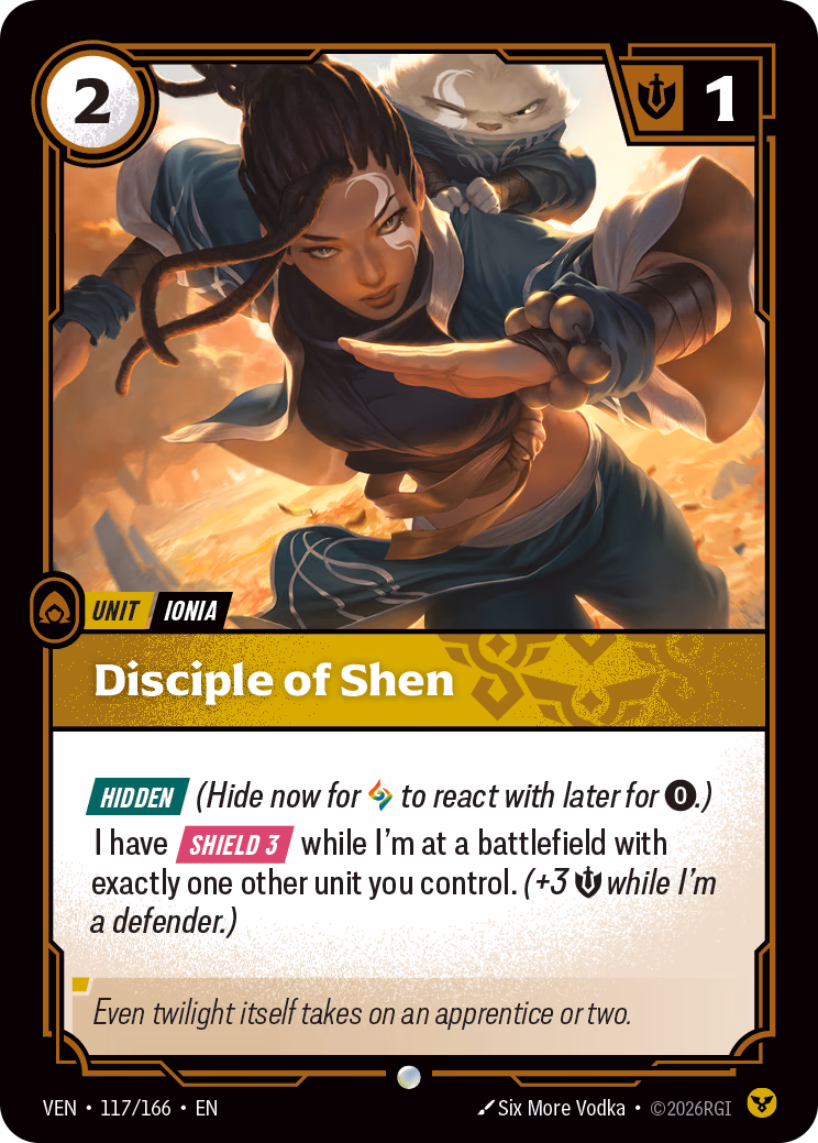 Disciple of Shen VEN-117/166 Riftbound card