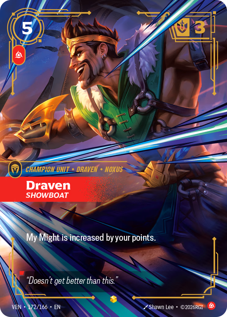 Draven, Showboat VEN-172/166 Riftbound card