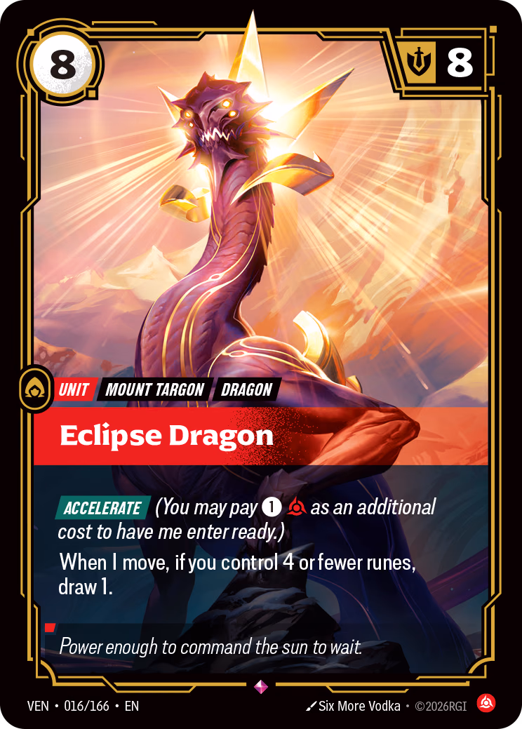Eclipse Dragon VEN-016/166 Riftbound card