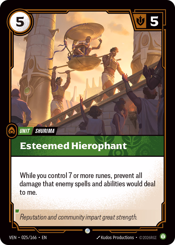Esteemed Hierophant VEN-025/166 Riftbound card