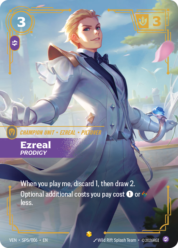 Ezreal, Prodigy VEN-SP5/006 Riftbound card