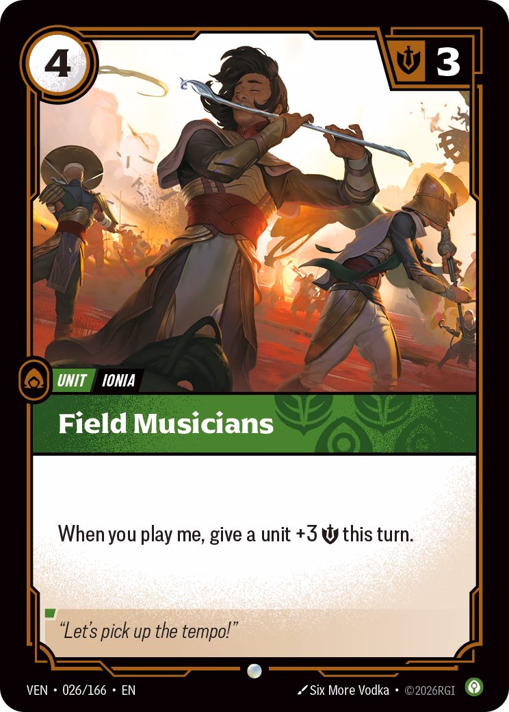 Field Musicians VEN-026/166 Riftbound card