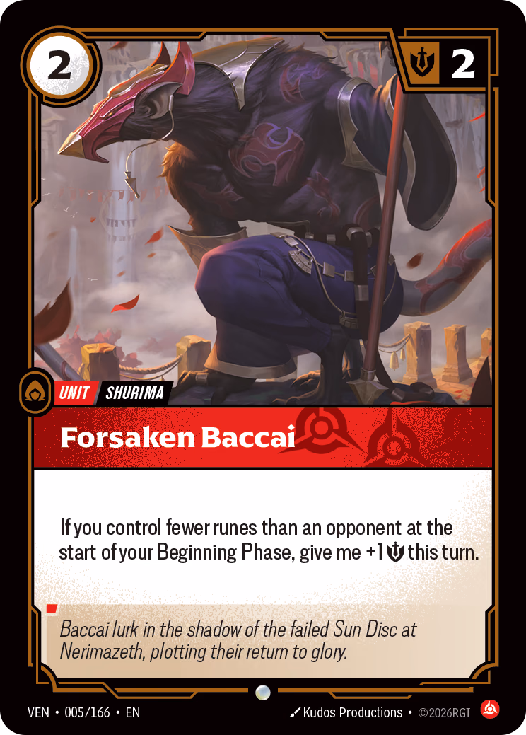 Forsaken Baccai VEN-005/166 Riftbound card