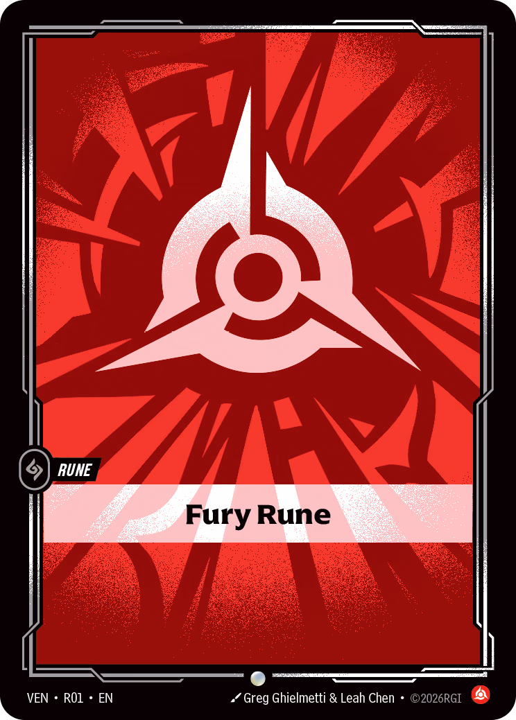 Fury Rune VEN-R01 Riftbound card
