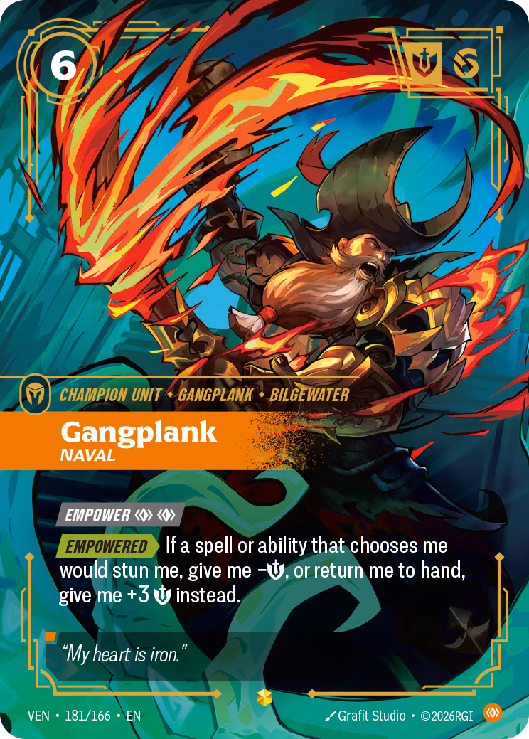 Gangplank, Naval VEN-181/166 Riftbound card