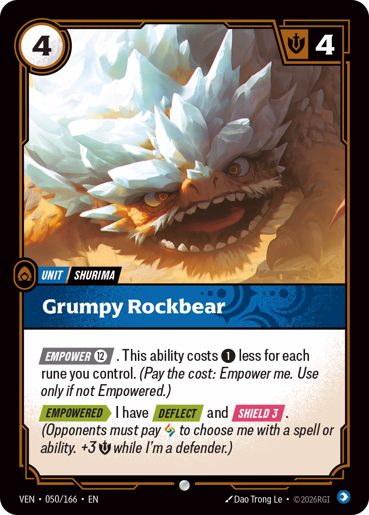 Grumpy Rockbear VEN-050/166 Riftbound card
