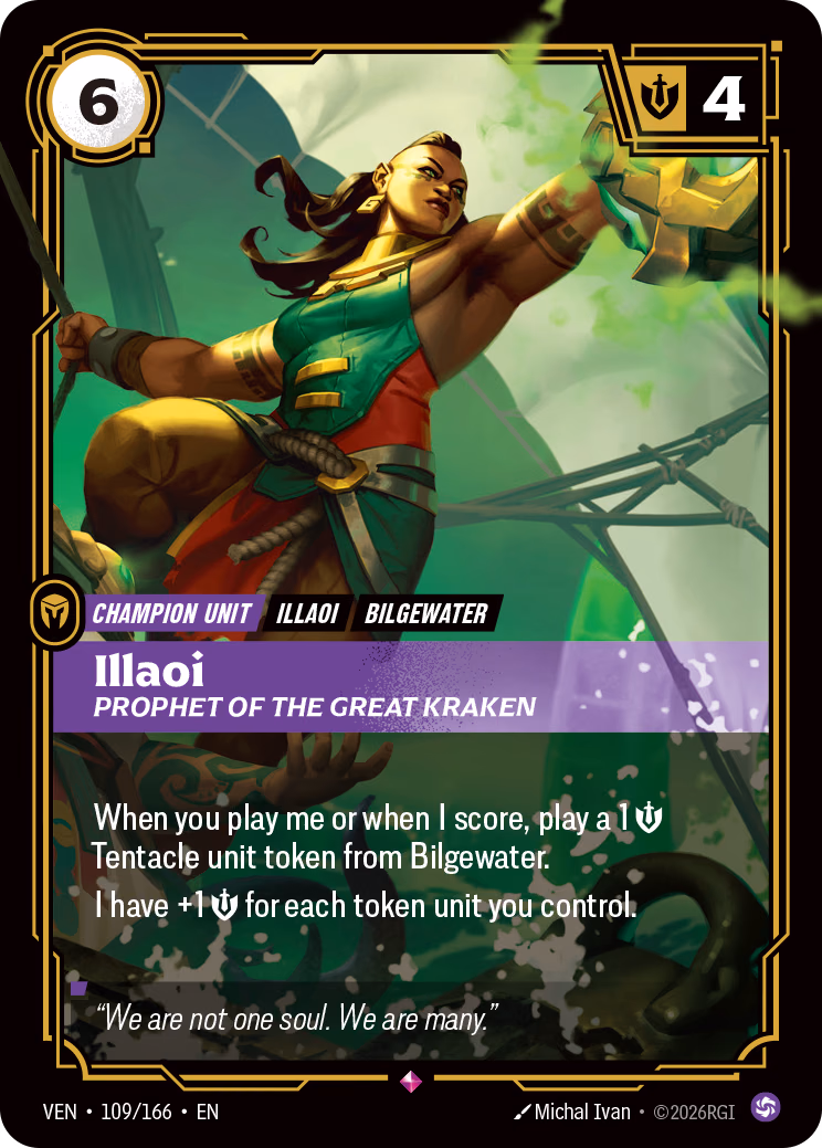 Illaoi, Prophet of the Great Kraken VEN-109/166 Riftbound card