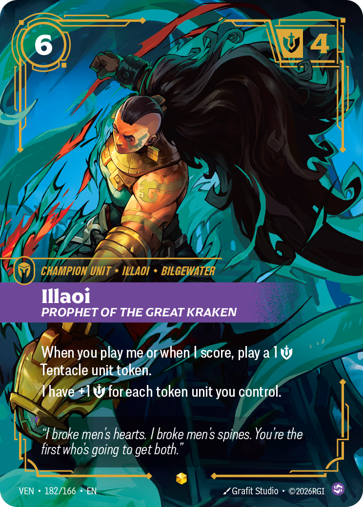 Illaoi, Prophet of the Great Kraken VEN-182/166 Riftbound card