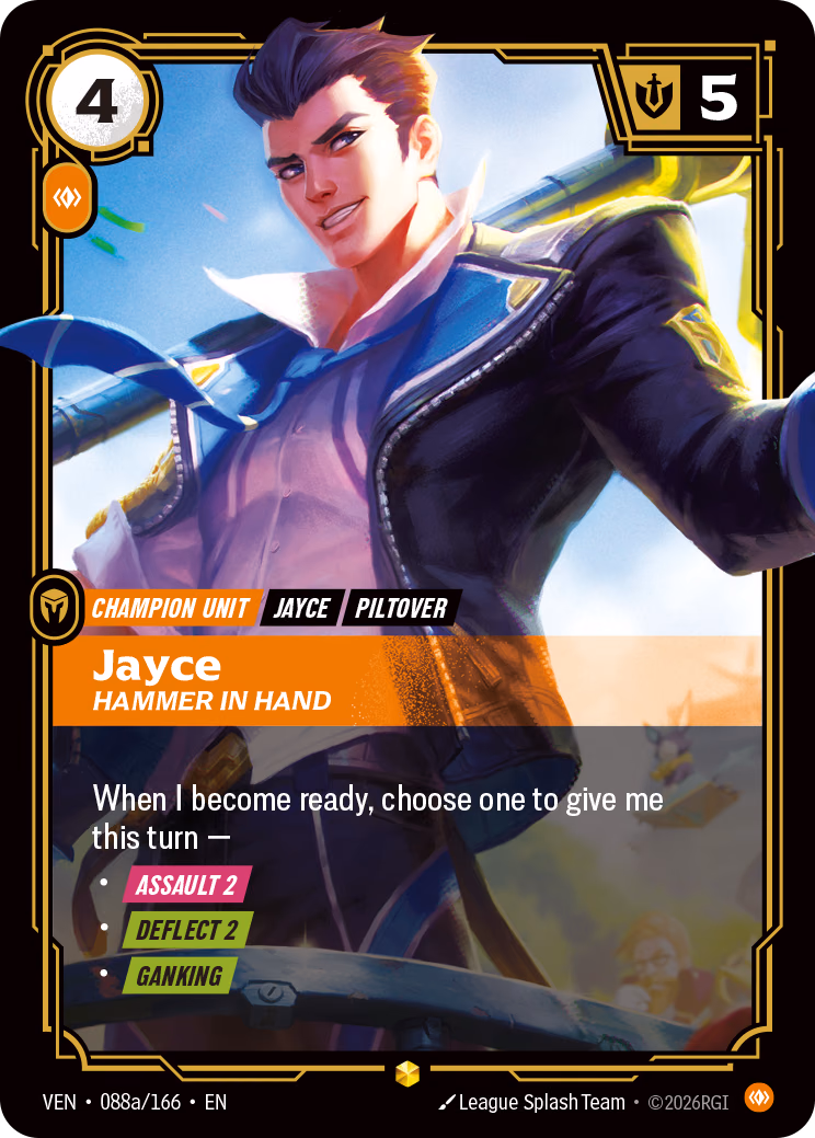 Jayce, Hammer in Hand VEN-088a/166 Riftbound card