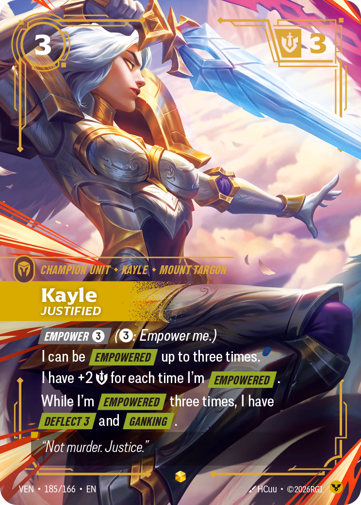 Kayle, Justified VEN-185/166 Riftbound card