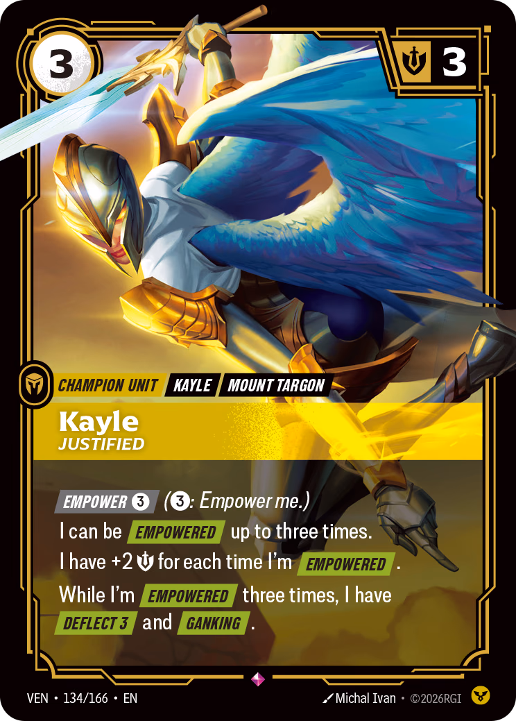 Kayle VEN-134/166 Riftbound card