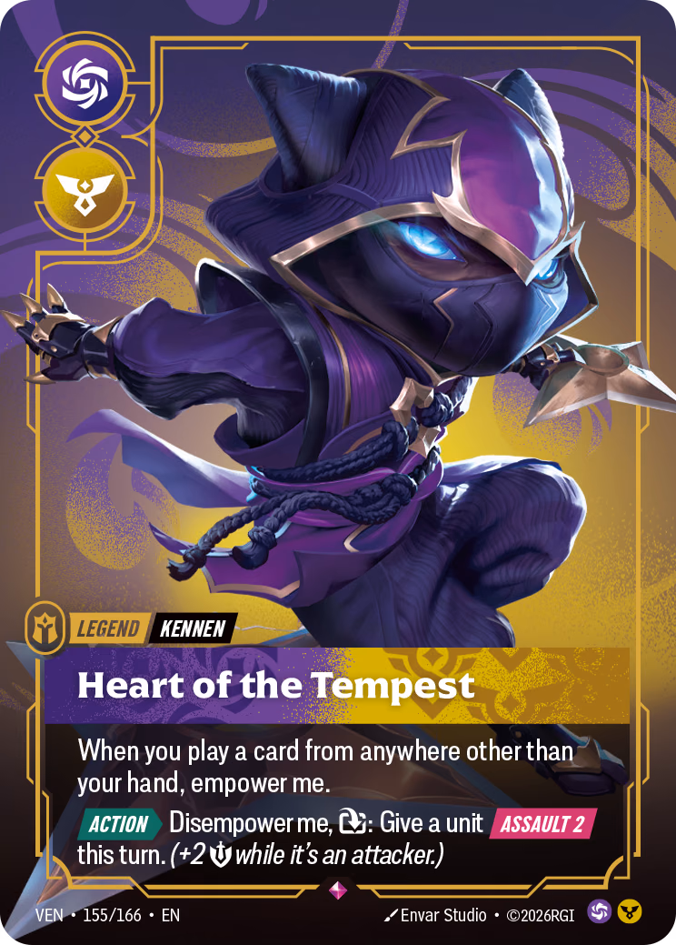 Kennen, Heart of the Tempest VEN-155/166 Riftbound card