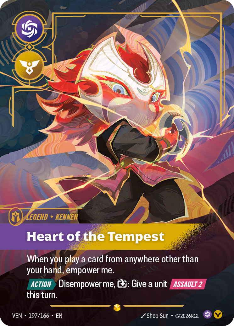Kennen, Heart of the Tempest VEN-197/166 Riftbound card